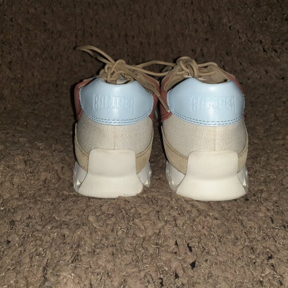 CAMPER--Nothing-Colorblock Sneaker-Blue/Brick/Tan Leather-Sz 38-Excellent - Picture 7 of 9